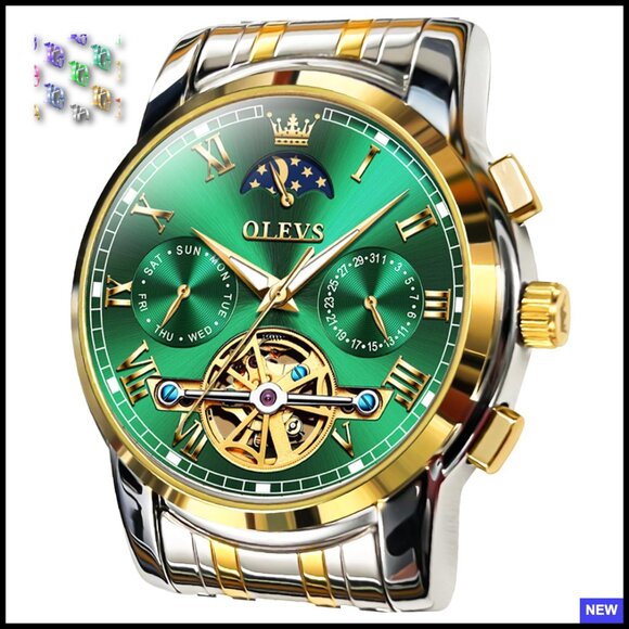 Automatic Mechanical Watch Self Winding Stainless Steel Luxury Dress Timepiece